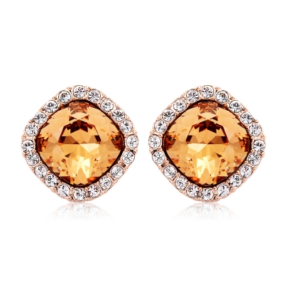 Preciosos Aretes Swarovski en color Amarillo JOYERIA