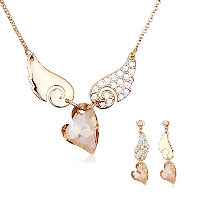 Necklace Set and Heart Earrings JEWELRY