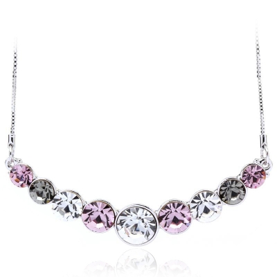 Lindo Collar Swarovski Rosa para Fiesta JOYERIA