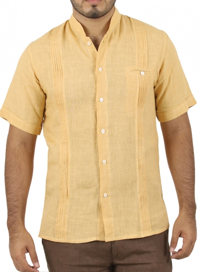 Casual Yellow Linen Shirt SHIRTS