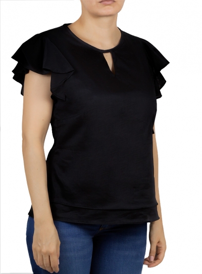 Blusa de Lino Manga Corta BLUSAS