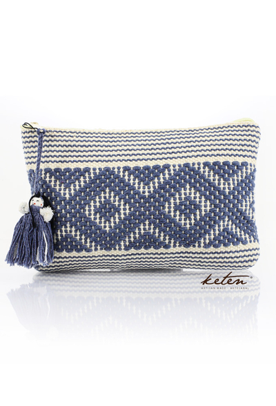 Blue Handmade Waist Loom Pouch BAGS & POUCHES