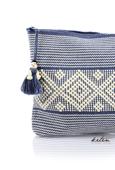 Hermoso Bolso / Pouch Azul Telar De Cintura BOLSAS & CARTERAS