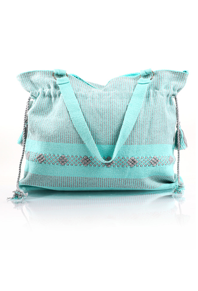 Hermoso Bolso Color Aqua de Telar BOLSAS & CARTERAS