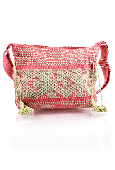 Handmade Pink Color Waist Loom Handbag BAGS & POUCHES