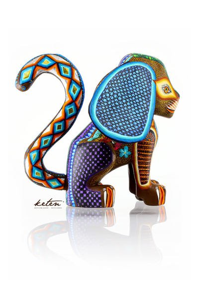 Dog Alebrije Hand Carved Wood Hand Painted ALEBRIJES - CARVED PIECES