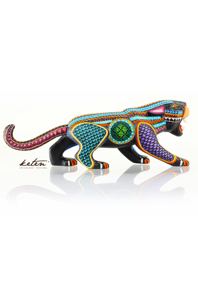 Alebrije Colorido Jaguar De Madera Copal Artesanal ALEBRIJES