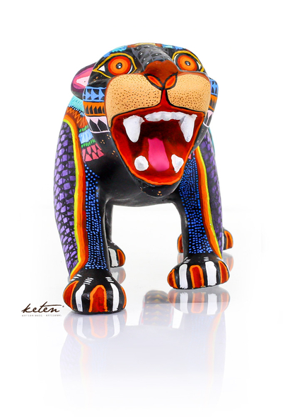 Alebrije Colorido Jaguar De Madera Copal Artesanal ALEBRIJES
