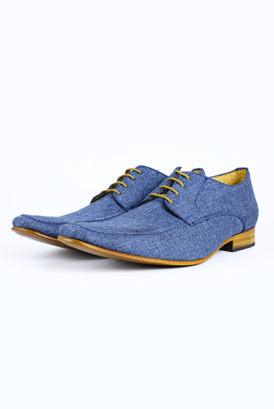 Linen Shoes Navy Blue SHOES FOR MEN