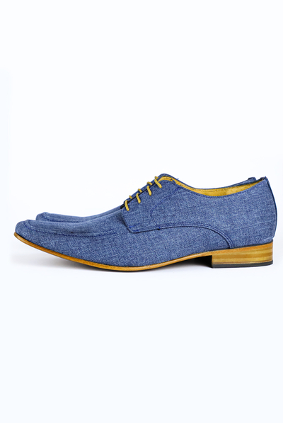 Linen Shoes Navy Blue SHOES FOR MEN