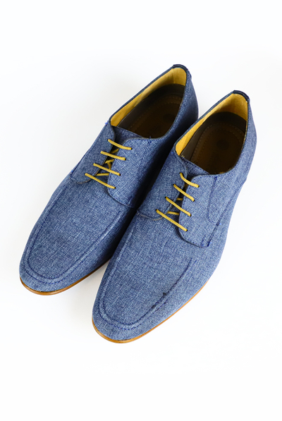 Linen Shoes Navy Blue SHOES FOR MEN