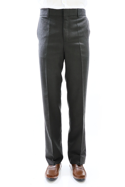 Black Natural Pique Linen Pants for Men TROUSERS