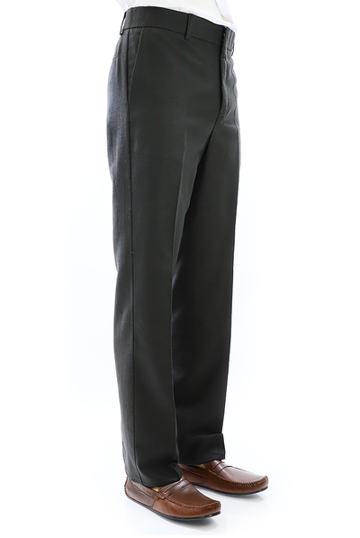 Black Natural Pique Linen Pants for Men TROUSERS