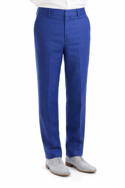 Pantalon de Lino Color Acero Plumbago PANTALONES