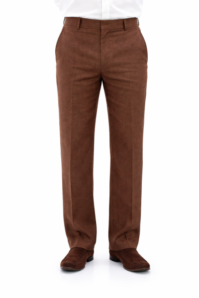 Pantalón de Lino Color Café Jaspeado PANTALONES