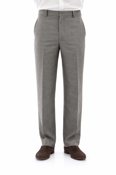 Pantalón de Lino Color Verde Pardo PANTALONES