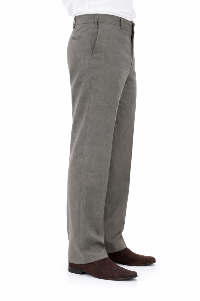 Pantalón de Lino Color Verde Pardo PANTALONES