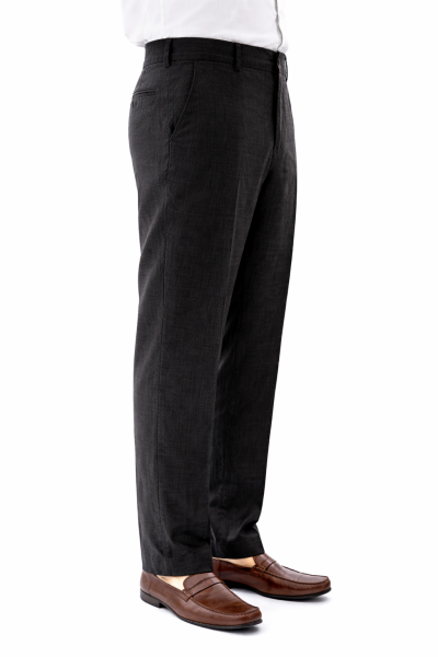 Pantalón de Lino Pique Natural Color Negro Para Hombre PANTALONES