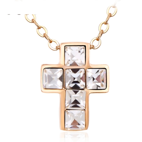 Cross Necklace with Swarovski Crystal JEWELRY