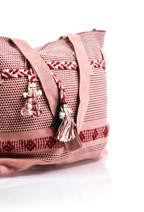 Artisan Made Pink Waist Loom Handbag BAGS & POUCHES
