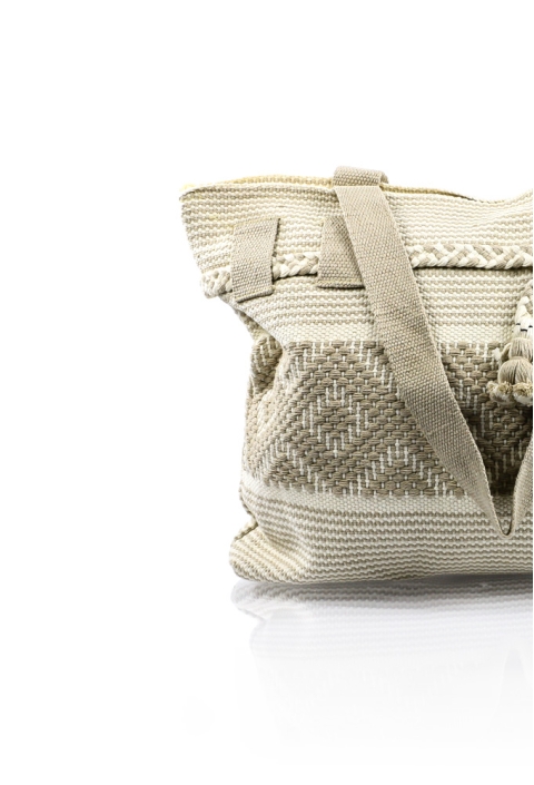 Mexican Boho Beige White Waist Loom Handbag BAGS & POUCHES