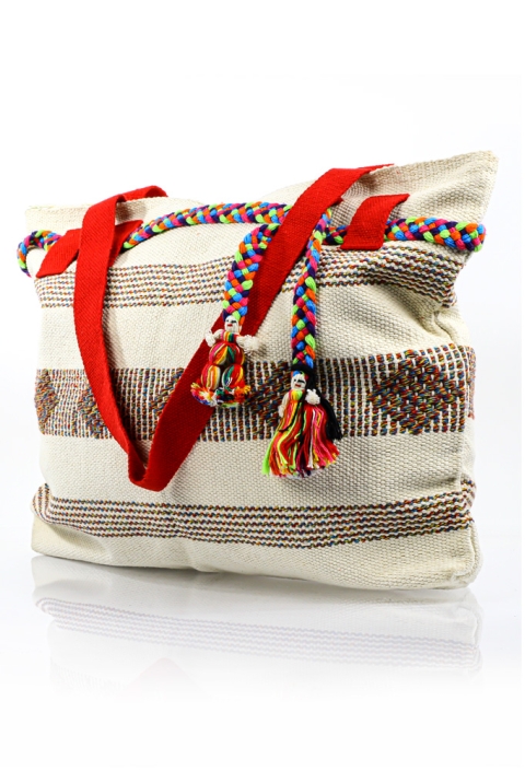 Artisan Made White Waist Loom Handbag BAGS & POUCHES