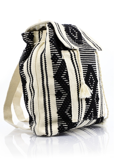 Mexican Folkart Black Backpack HandMade BAGS & POUCHES