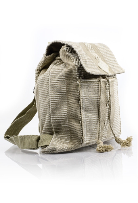 Boho Folkart Waist Loom Beige Backpack HandMade BAGS & POUCHES