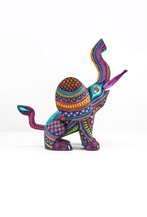 Hermoso Alebrije de Elefante Mexicano Hecho a Mano Pintado ALEBRIJES