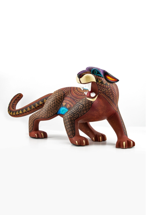 Grande Alebrije de Jaguar Mexicano Hecho a Mano Pintado ALEBRIJES