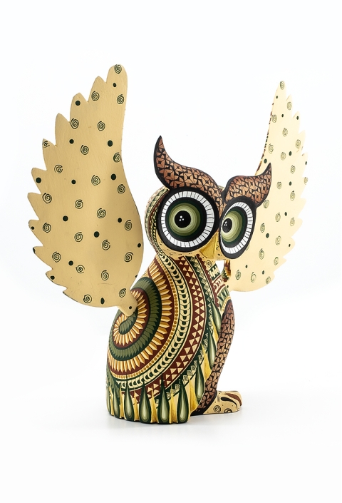 Magnifico Alebrije de Buho Mexicano Hecho a Mano ALEBRIJES
