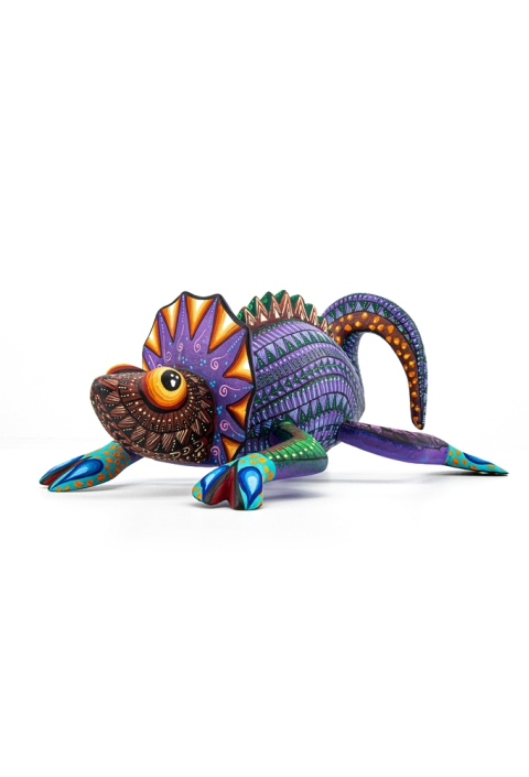 Alebrije de Camaleon Mexicano Hecho a Mano Pintado ALEBRIJES