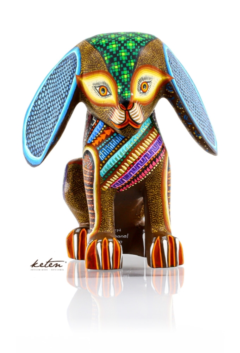 Colorido Perro De Alebrije Hecho Con Madera de Copal ALEBRIJES