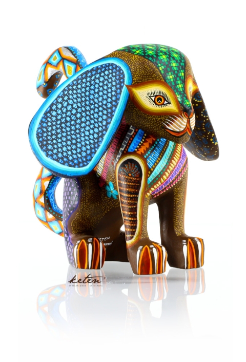 Colorido Perro De Alebrije Hecho Con Madera de Copal ALEBRIJES