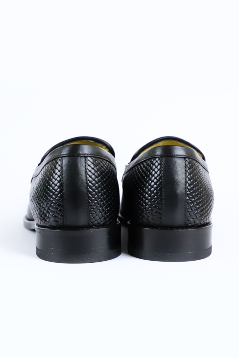 Black Genuine Leather Shoes For Men SHOES FOR MEN