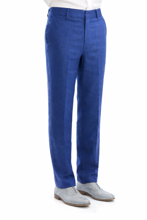 Pantalon de Lino Color Acero Plumbago PANTALONES