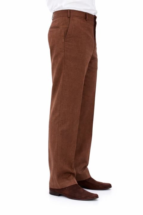 Pantalón de Lino Color Café Jaspeado PANTALONES