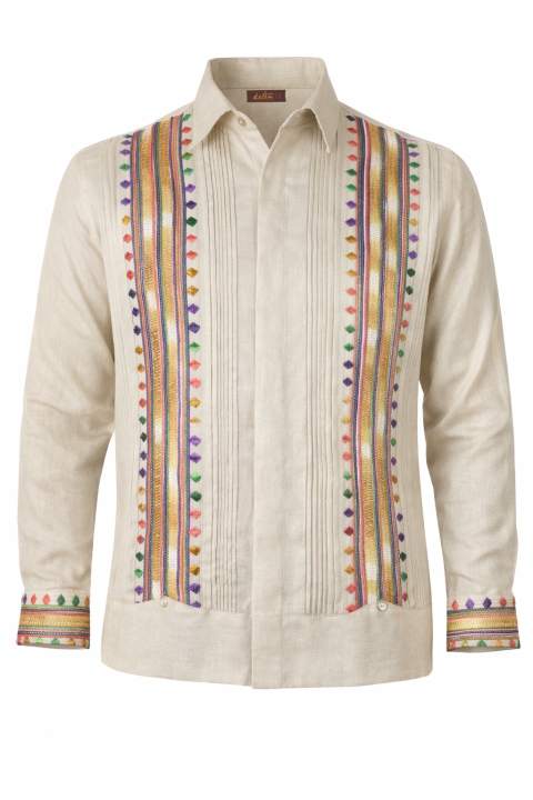 Guayabera Hecho a Mano De Lino Con Bordado A Mano GUAYABERAS 