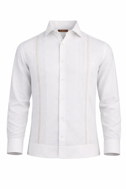 Guayabera de Lino Flame Bordada Manga Larga GUAYABERAS 