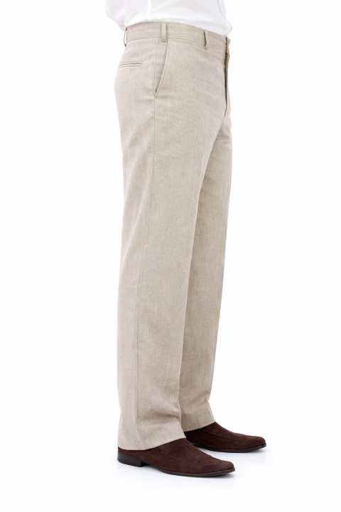 Pantalón de Lino Color Arena PANTALONES