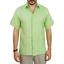 Pleated Green Linen Short Sleeve Shirt SHIRTS