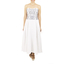 White Long Dress With Artisan Made Embroidery On The Corset WOMEN