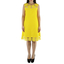 Hand Made Crochet-Paneled Yellow Cotton Dress DRESSES