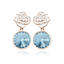 Aretes de Cristal Swarovski Azul JOYERIA