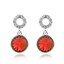 Red Color Swarovski Crystal Earrings JEWELRY