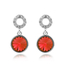 Aretes de Cristal Swarovski Color Rojo JOYERIA