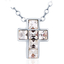 Rhodium Swarovski Cross Necklace JEWELRY