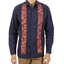 Embroidered Blue Linen Guayabera GUAYABERAS