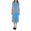 Vestido Corte Chanel Turquesa Tablones En La Falda Con Alforzas VESTIDOS