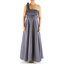One-Shoulder Egyptian Cotton Maxi Dress Grey Color DRESSES